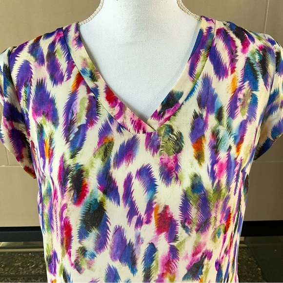 Cabi Style 5027 Plume Feather Print Multi Color - Picture 4 of 7